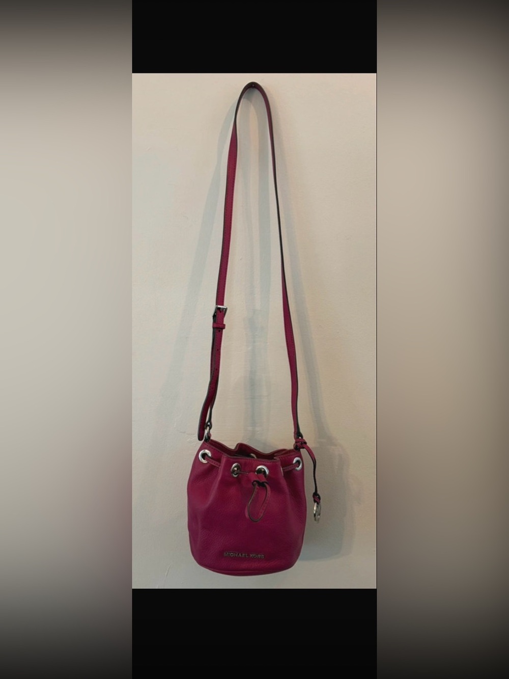 Michael Kors Pink Crossbody Bucket Bag